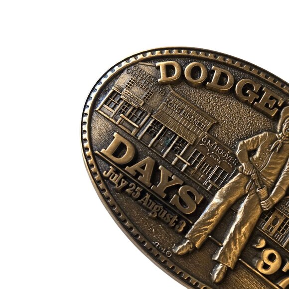 Dodge City Days Belt Buckle 1997 Cowboy Western Kansas Limited Edition - Picture 10 of 11